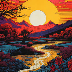 Sunset View Painting by Diamond