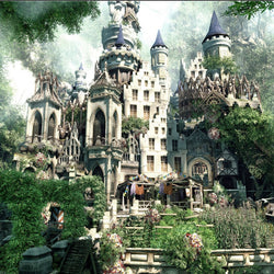 Castle in the Middle of Forest Paint by Diamond