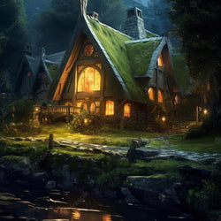 Fantacy House of Hobbit Diamond Painting