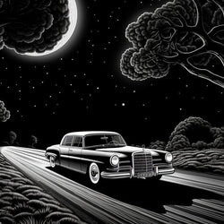 Long Drive in a Starry Night Paint with Diamond