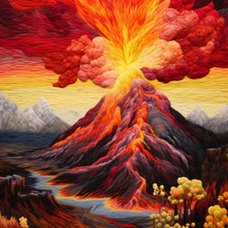 Volcano Exploding - Painting by Diamonds