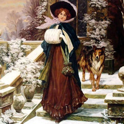 A Winter Rose Paint by Diamonds