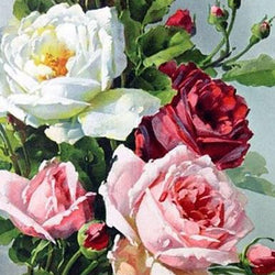 Acrylic Roses Paint by Diamonds