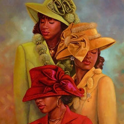 African American Church Hats Diamond Painting