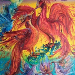 Amazing Phoenix Pair & Birds Diamond Painting