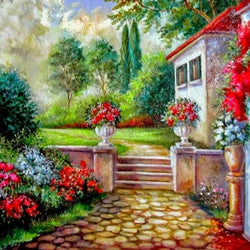 Amazing Villa with Beautiful Garden Diamond Painting