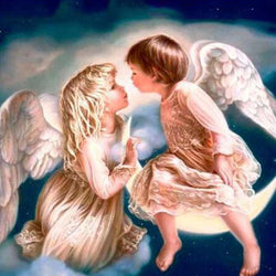 Angel Kiss on Moon Diamond Painting