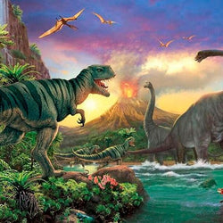 Angry Dinosaurs Diamond Painting Kit