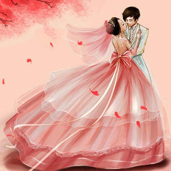 Anime Wedding Couple Paint by Diamonds