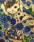 Artistic Cat Paint by Diamonds