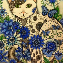 Artistic Cat Paint by Diamonds