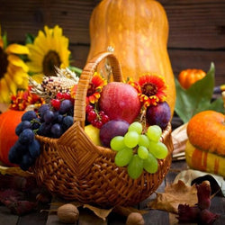 Basket Full of Fresh Fruits Diamond Painting Kit