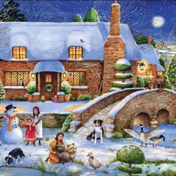 Christmas Village Paint by Diamonds