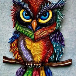 Beautiful & Colorful Owl Diamond Painting