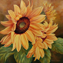 Beautiful Sunflowers Painting with Diamond