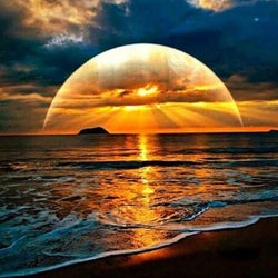 Setting sun Paint by Diamonds