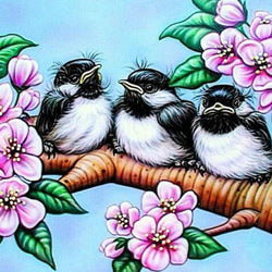 Birds Babies & Flowers Paint by Diamonds