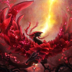 Black Rose Dragon Paint by Diamonds
