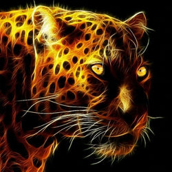 Blazing African leopard Diamond Painting Kit