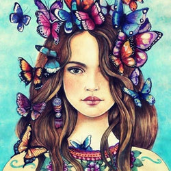Butterflies on her Mind Diamond Painting Kit