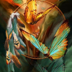 Butterfly Dream Catcher Paint by Diamonds