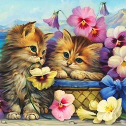 Cats & Flowers Diamond Painting 
