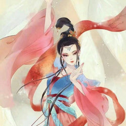 Chinese Dance Art Paint by Diamonds