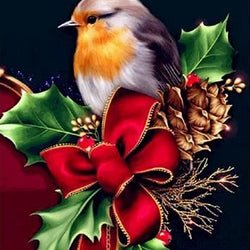 Chrismas Bird- Diamond Painting