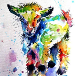 Colorful Goat Paint by Diamonds