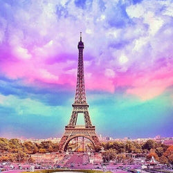 Colorful Sky & Eiffel Tower Diamond Painting