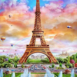 Eiffel Tower Paint by Diamonds