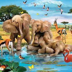 Elephant Babies Paint by Diamonds