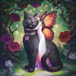 Cat & Girl Diamond Painting