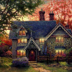 Gingerbread Cottage Paint by Diamonds