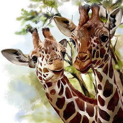 Giraffe Couple Paint by Diamonds