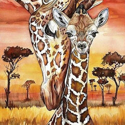 Giraffe Love Diamond Painting
