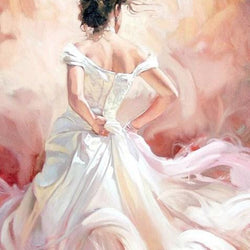 Glamorous Dancing Girl Paint by Diamonds