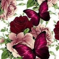 Gorgeous Butterflies & Roses Diamond Painting