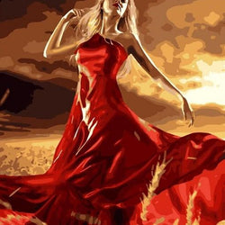 Gorgeous Lady in Fields Diamond Painting