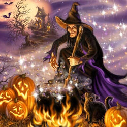 Halloween Witch Diamond Painting Kit