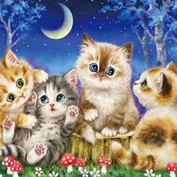 Happy Cats Paint by Diamonds