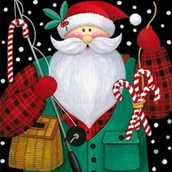 Happy Santa Christmas Card Diamond Painting