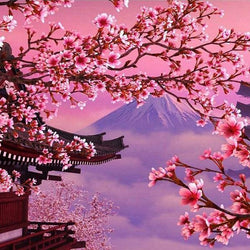 Japanese Cherry Blossoms Paint by Diamonds