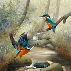 Kingfisher Pair Paint by Diamonds