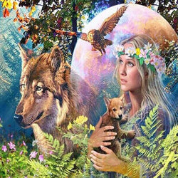 Lady of the Forest Paint with Diamonds