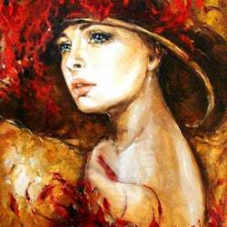 Lady in Hat Diamond Painting