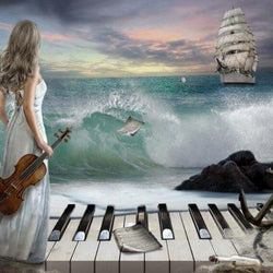 Piano at the Beach Painting Kit