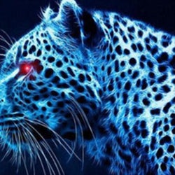 Leopard with Red Eyes Diamond Painting