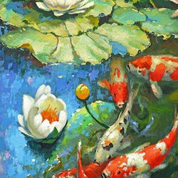 Lotus & Fish Diamond Painting