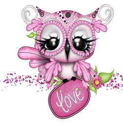 Love Owl Cartoon Paint by Diamonds
